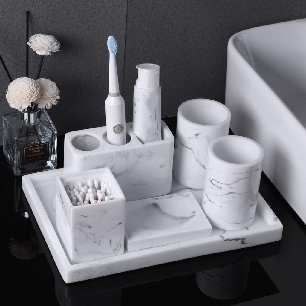 Home Nordic Bathroom Five-Piece Wash Set Supplies Brushing Cup Gargle Decoration