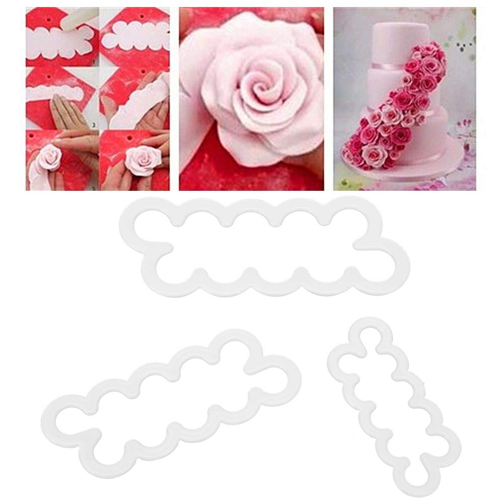 Plätzchen-Ausstecher, 18 Stück Rosen-Blumen-Plätzchen-Ausstecher-Form-Fondant-Backen-Hersteller-Kuchen-Form-DIY-Dekorationswerkzeuge