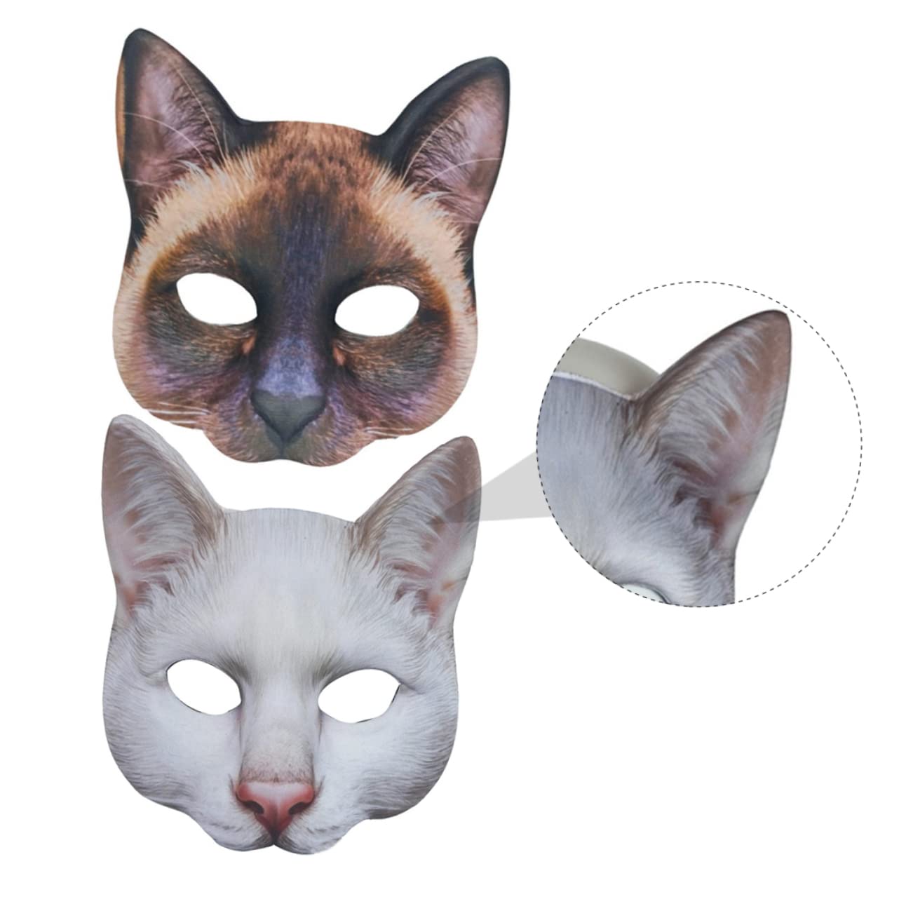 HANABASS 6 Maschere Halloween Realistiche Unisex Copri Volto Animale Halloween Decorazioni Costume Mascherato e Masquerade
