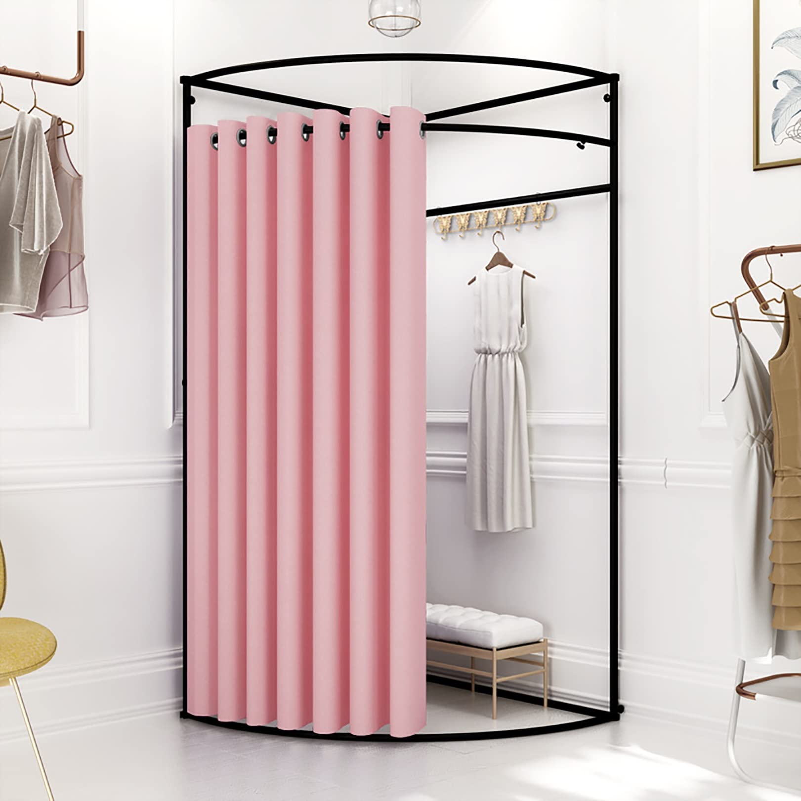 Vestiaire cabine d'essayage portable pour bureau et magasin de vêtements