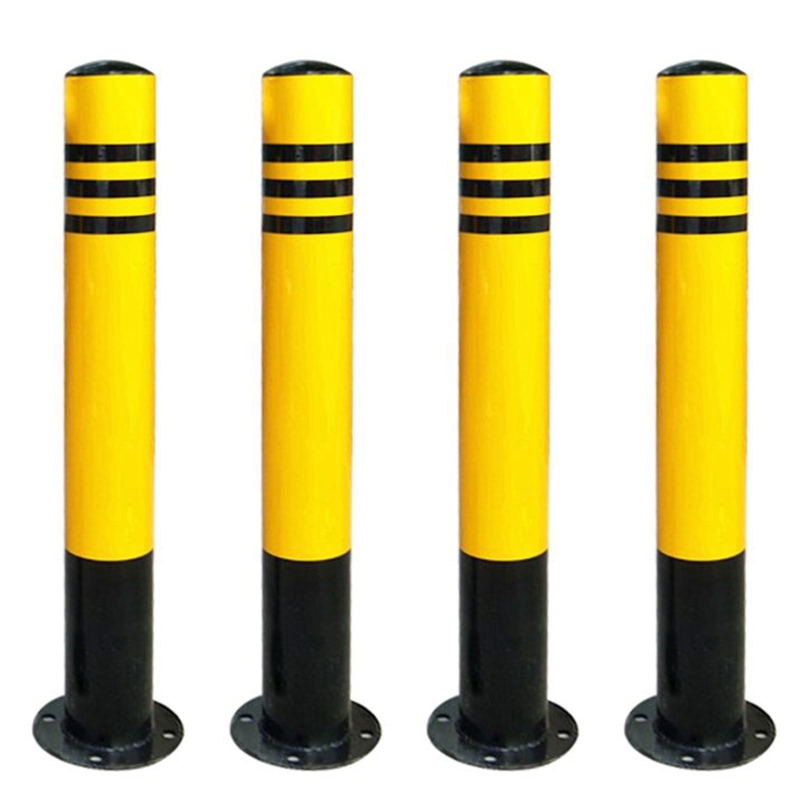 Parking Post Construction Cone Street Stanchion Floor Mount Traffic Delineator Post Cone Parking Bollards, Metal Detachable Commercial Caution Cones Warning Posts Driveway Bar,4 Pack 70cm/27.5in