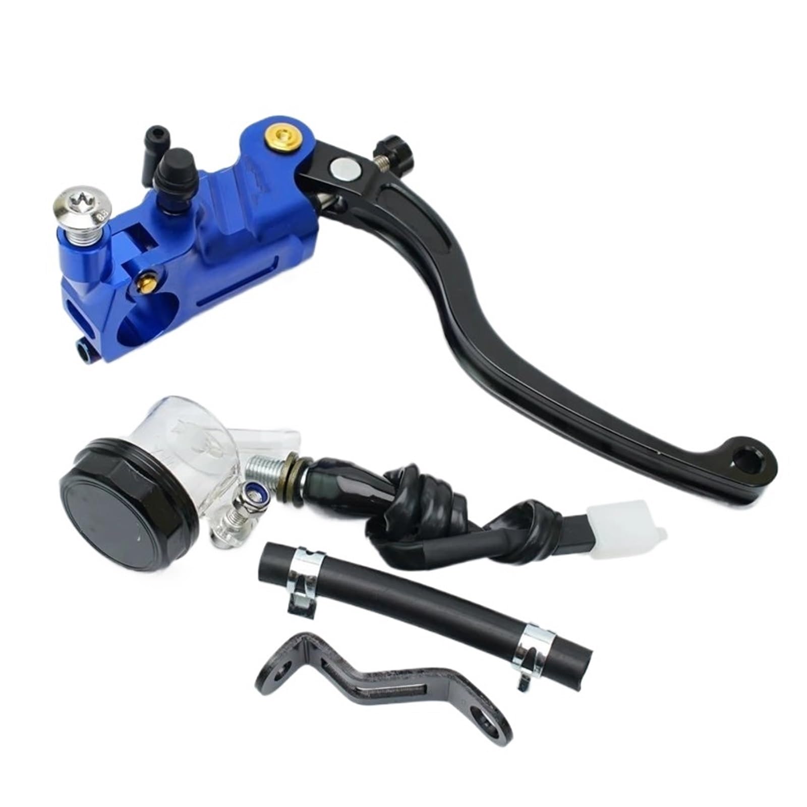 Tingyus Blue Right Brake Motorbike Brake Lever 19Rcs Perch Line Clutch Brake Master Cylinder Lever 22Mm Universal 19Mm Piston For Racing Street Bike(Blue Right Brake)