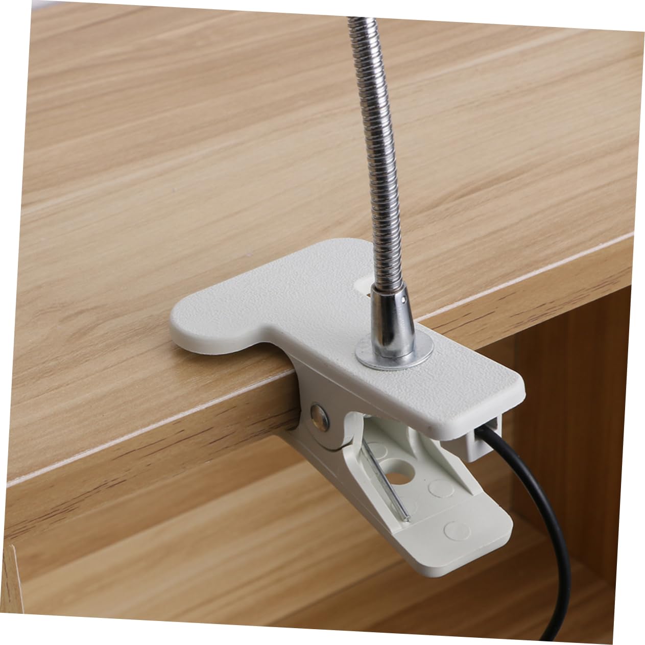 Lampada da scrivania per Protezione oculare USB Regolabile con Clip per Collo Flessibile Luce di Lettura Bianca Calda per Lo Studio del Letto Risparmio con Interruttore offseroso Argento Resistente