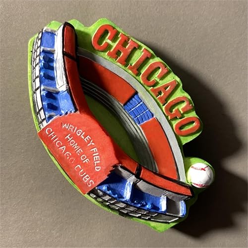 Miniatura 3 de Wrigley Field Chicago United States - Imán para nevera, recuerdo de viaje, decoración de nevera, calcomanía magnética para manualidades, colección