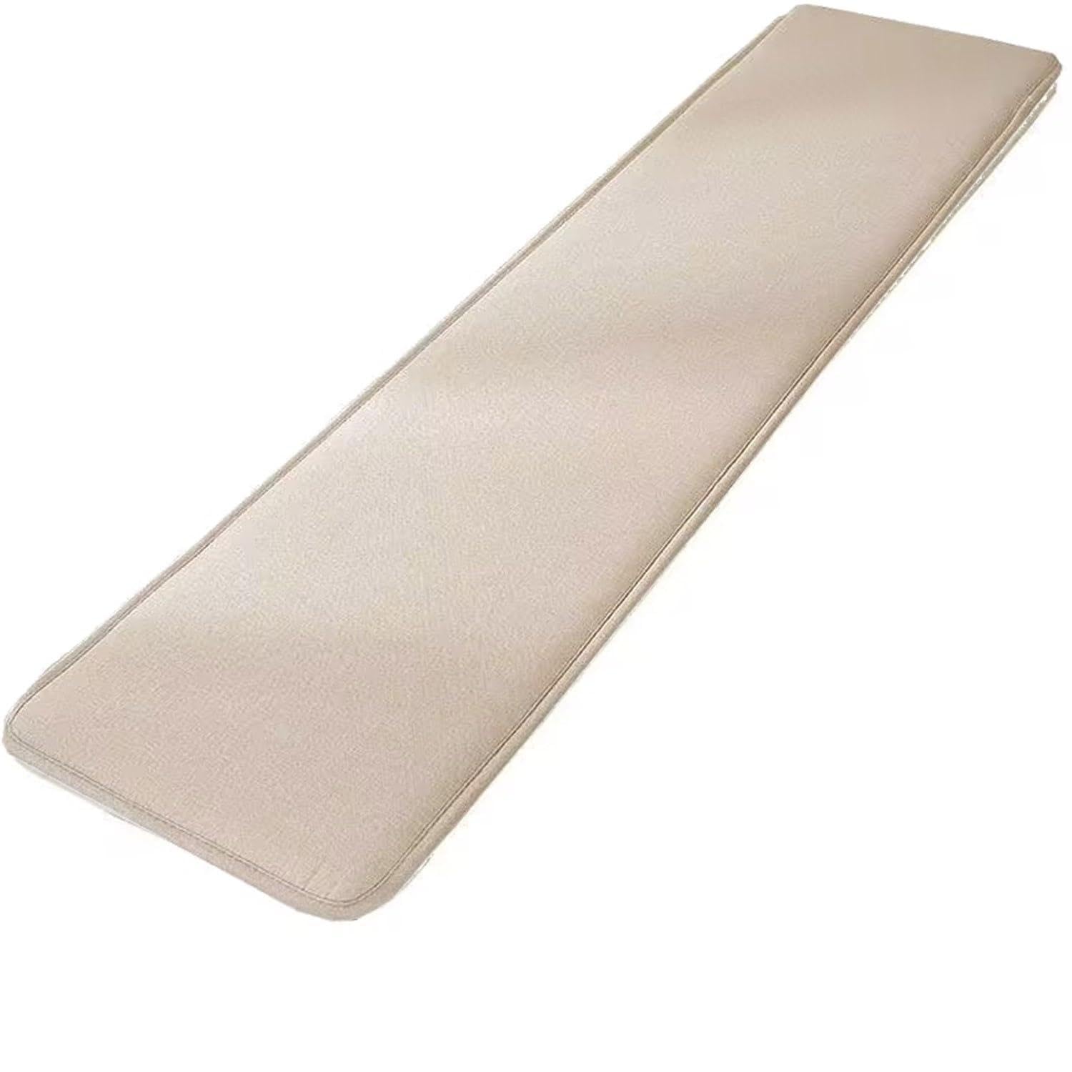 Coussin de banc de jardin kaki en mousse souple pour banquette 2 à 3 places
