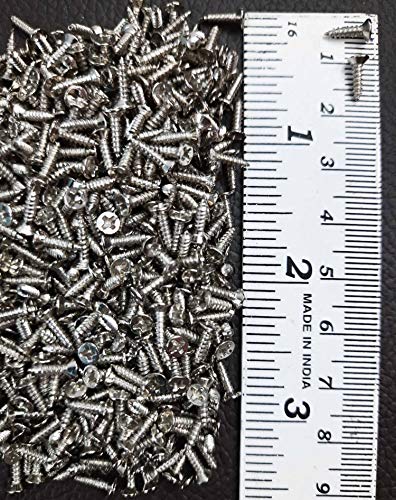 Image of Tia Screws 2mm Dia for Small Furniture, Instruments, Projects and DIY -480pcs (M2x8mm, Silver)