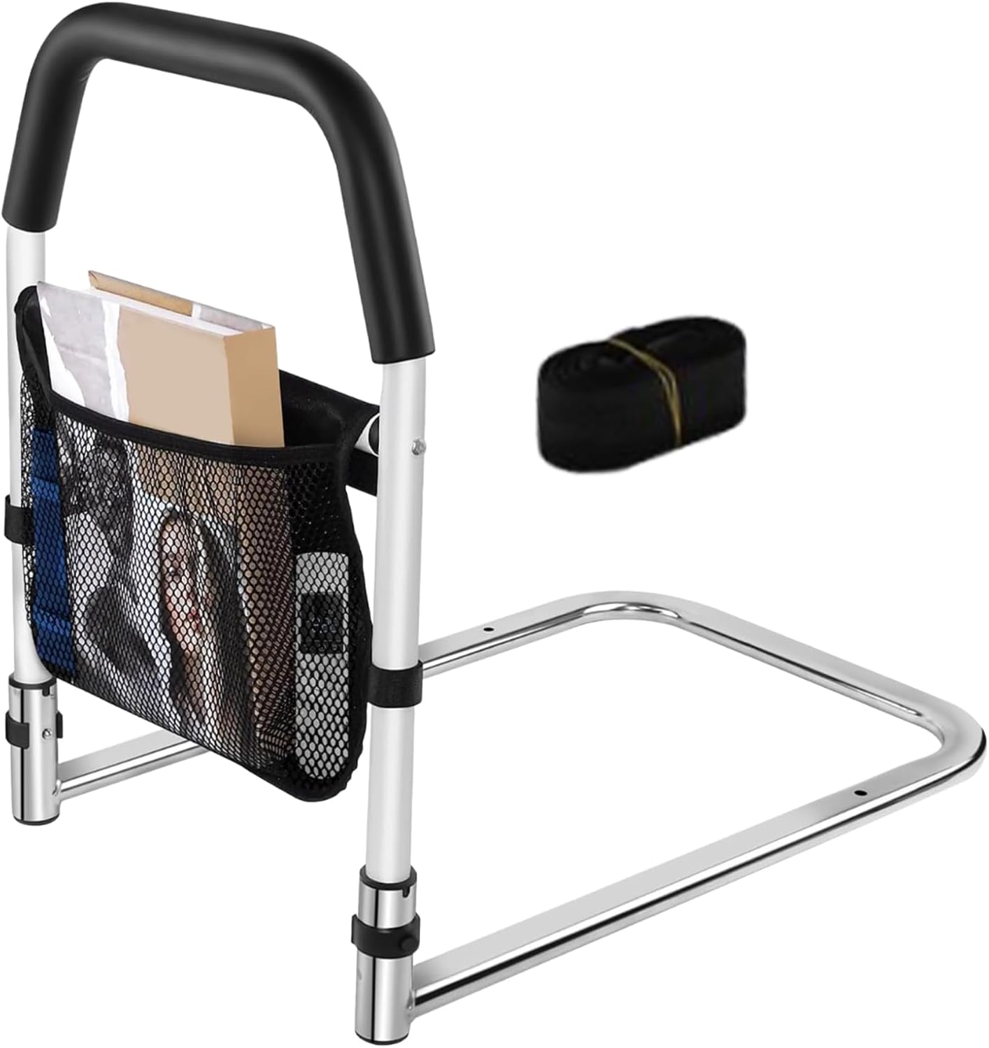 ベッドサイドサポートバー - 35x52x50cm 安定性補助、滑り止めレール、折りたたみ式ベッドグリップ、耐久性のあるフレーム |