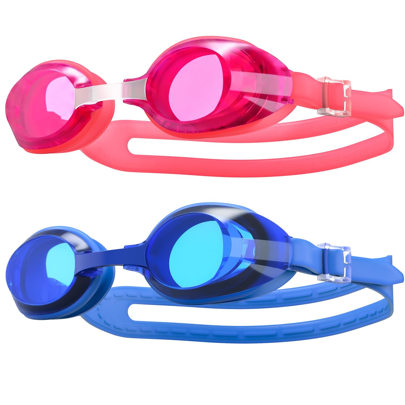 LOEO Swim Goggles, 2 Pack Swimming Goggles for Men Women Adult Youth Anti Fog No Leaking UV Protection Adjust Strap