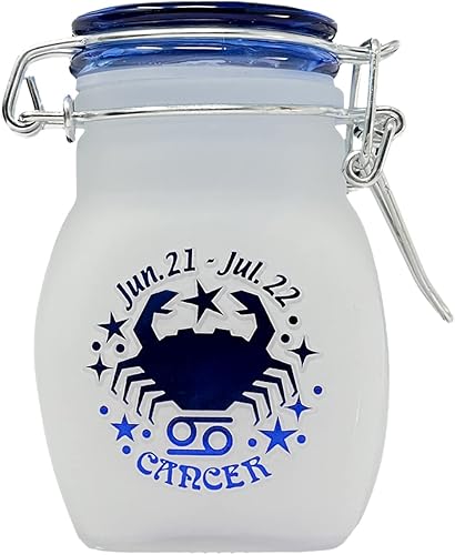 Miniatura 13 de Signo del zodiaco Escorpio Cuarto Oz (125ml) Frasco de almacenamiento de vidrio hermético y a prueba de olores, 3.25' (Signo de astrología Escorpio)