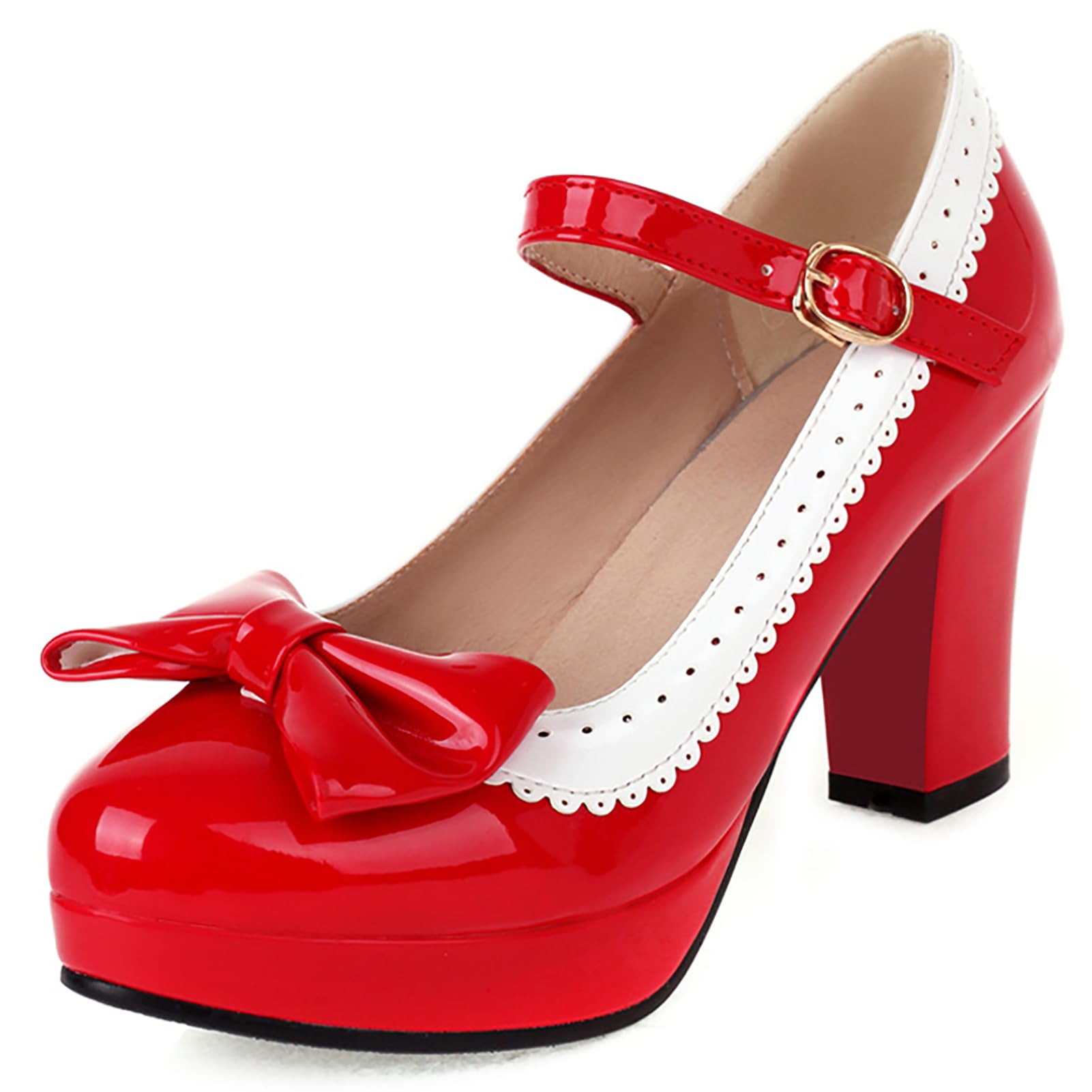 FOREADA Lolita Bow Platform High Heel