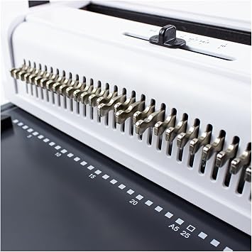 Twin-Loop Wire Binding Machine 34-Hole, A4 Punching Machine for A4 and Smaller Size Effortless Operation(Round Hole)