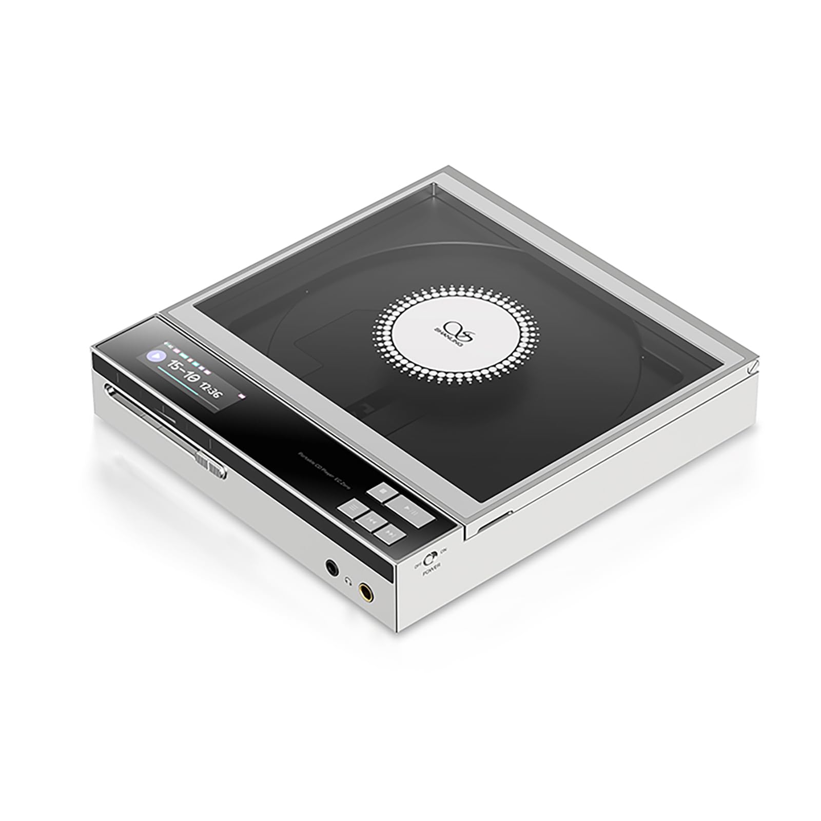SHANLING EC Zero tragbarer CD-Player, unterstützt AK4493S DAC, 768 kHz/32 Bit & DSD512, Hi-Res HiFi EC Zero AKM CD-Player mit CD-Rippung, 4,4 mm/3,5 mm/Koaxial/Line-Ausgang, 5500 mAh Akku, 836 mW @ 32