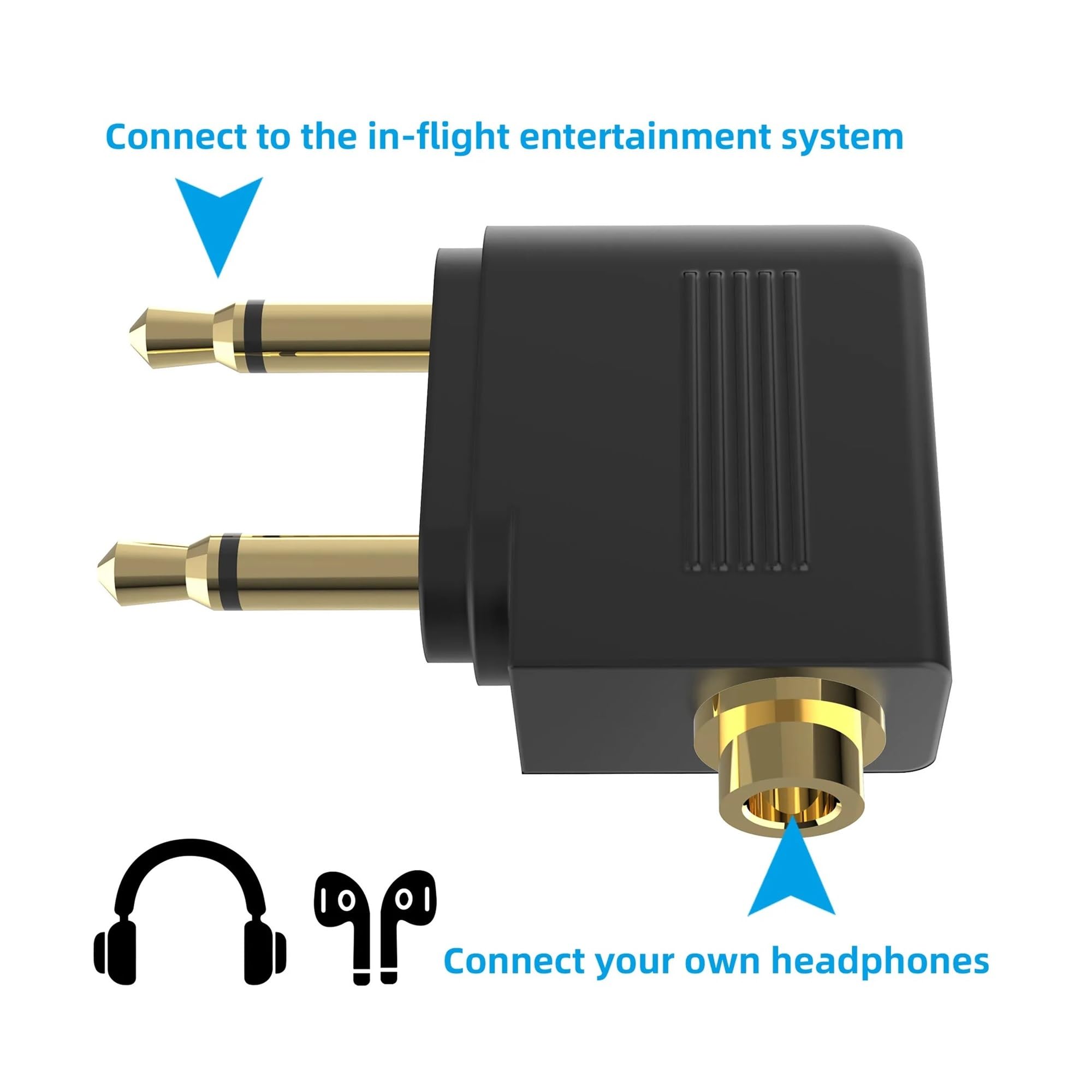 2/4/8 adattatori audio da 3,5 mm mono doppio maschio a jack stereo femmina, per cuffie da viaggio aerei e auricolari (4 pezzi)
