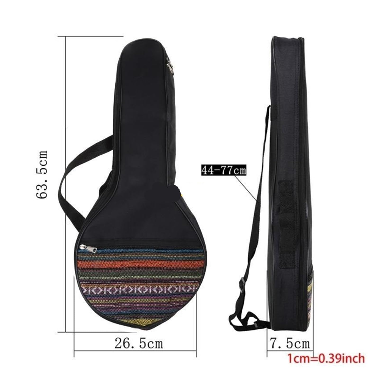 Estuche for banjo 25 pulgadas 4 cuerdas Ukelele étnico Tote Algodón