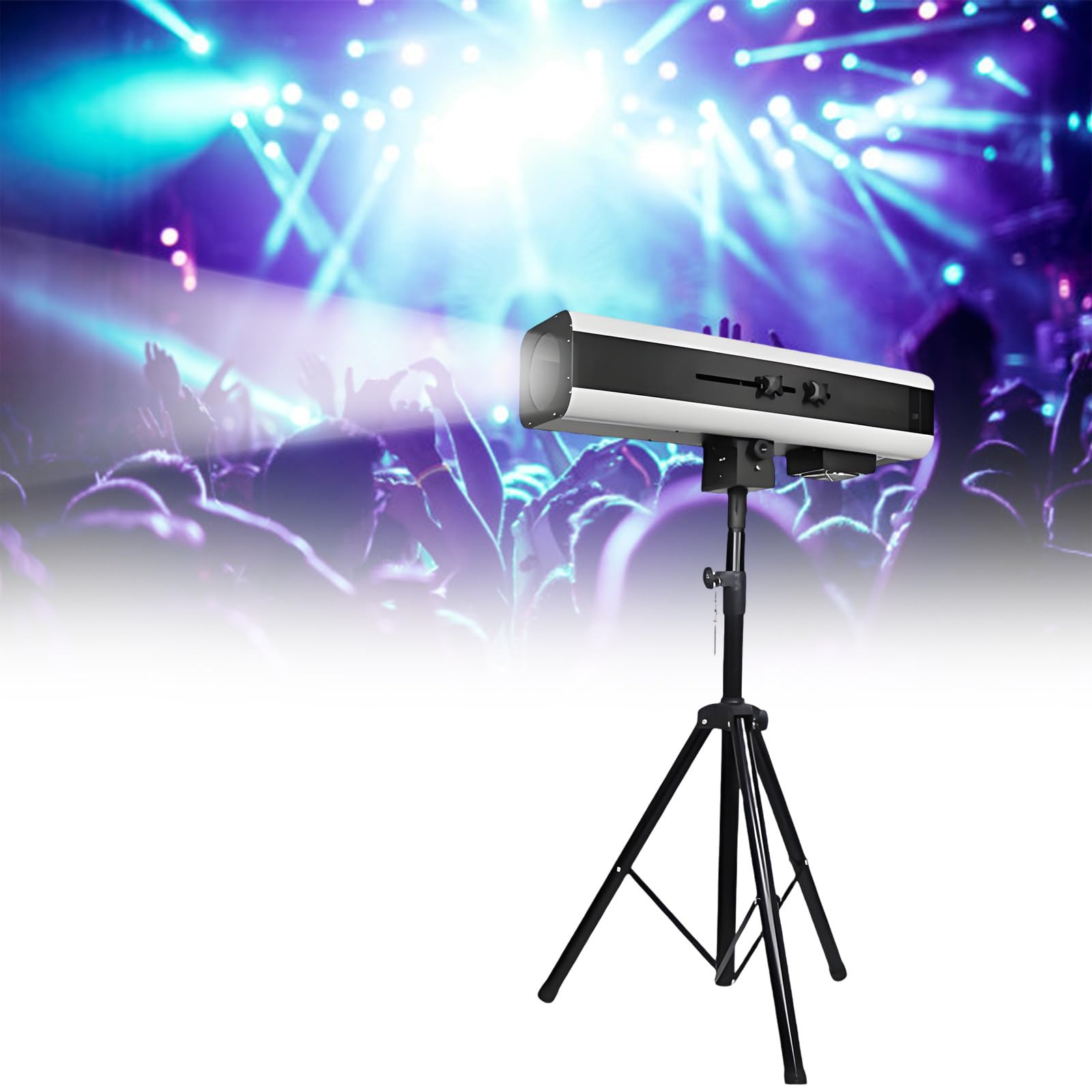 880W LED Verfolger Scheinwerfer, Manuelle Steuerung Bühnenlicht mit Ständer, Professioneller Performance Fokussierter Spot für Bühne Disco Theater Veranstaltung Party Show