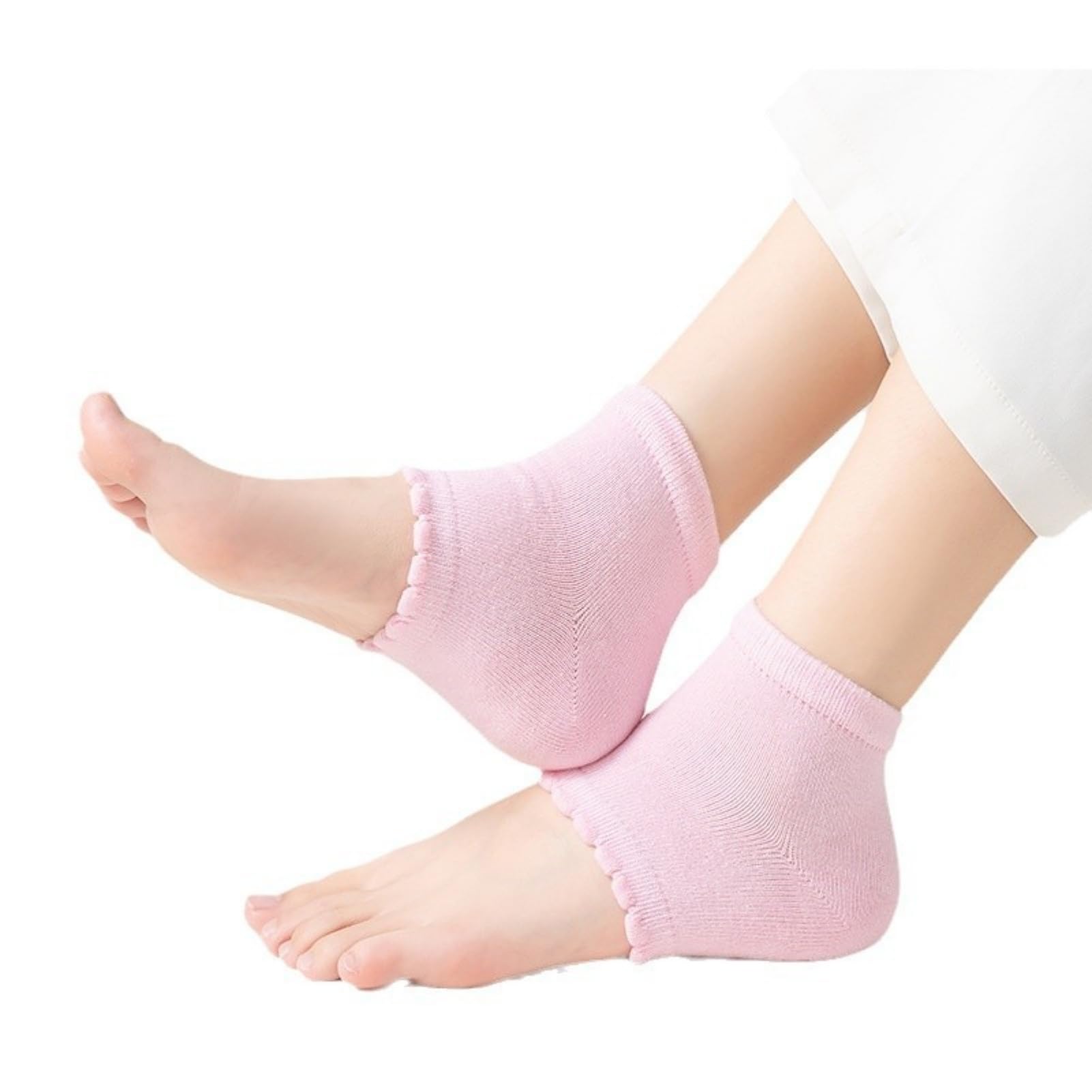 Photo 1 of 1 Pair Moisturizing Gel Elbow Sleeve & Heel Socks, Breathable Spa Exfoliating Cover for Dry Cracked Skin, Hydrating Gel Pads for Rough Elbows & Feet, Overnight Repair for Men & Women