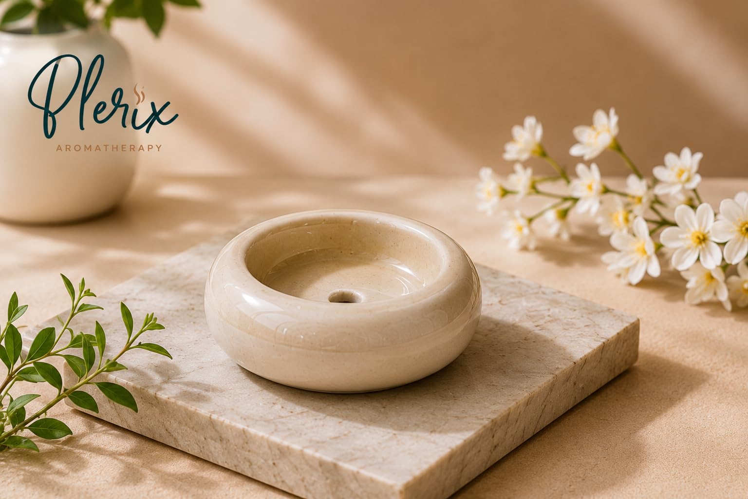Premium Ceramic Incense Holder - Elegant & Ash Catcher -5