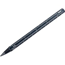 TROIKA Endless Lead Construction Endless Carbon Pencil with Centimetre / Inch Ruler Sustainable Continuous Writing Tip Approx. 20 km Interchangeable Aluminium Metal in Carbon Look