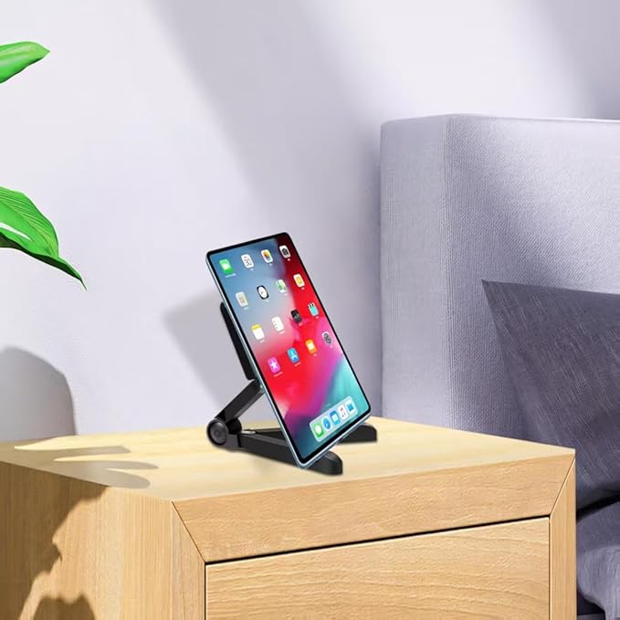Soporte Ajustable para Tablet y Teléfono, Plegable, Portátil, Negro miniatura 7