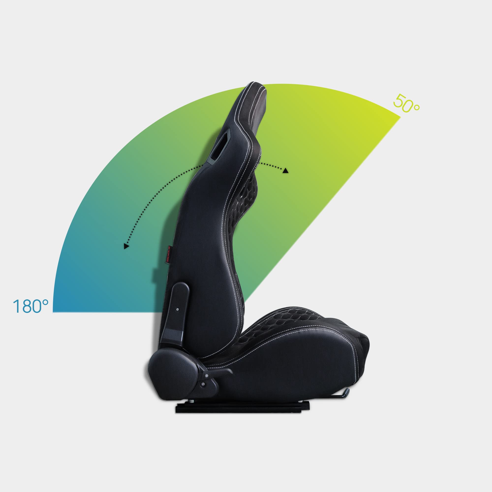 MODAUTO Asiento Deportivo Coche,Semibaquet Ajustable,Adaptable para Coches,Ríeles Incluidos,Conductor y Pasajero,para Coche y Simulador de Conducción (N785, Piloto)