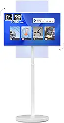 Chengying Monitor portátil inteligente FHD de 32 polegadas com tela sensível ao toque e sistema operacional Android | Bateria embutida | Webcam | Rotação giratória completa