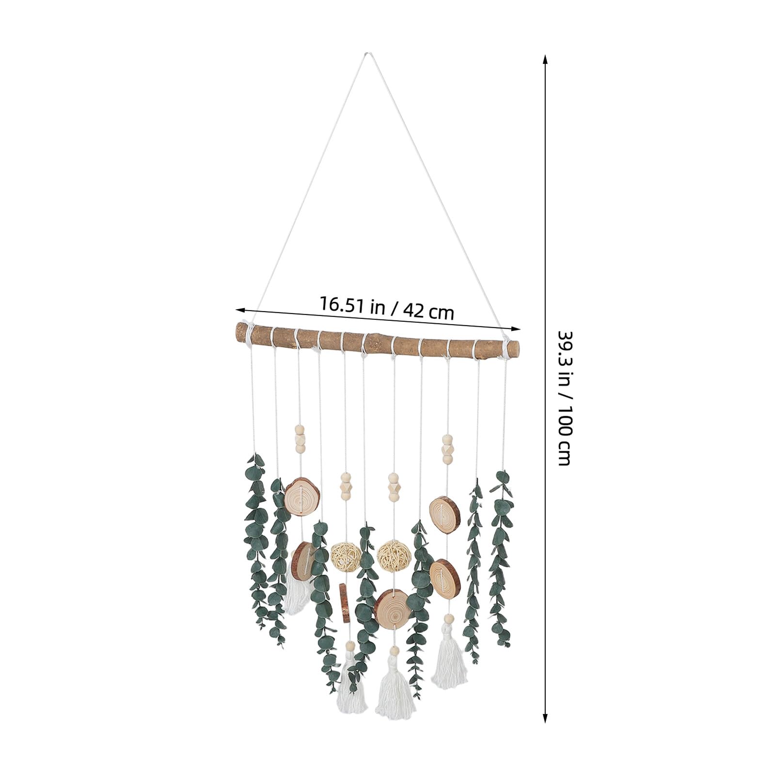 Gatuida Ghirlanda di Eucalipto Artificiale Decorazione da Parete Piante Artificiali Sospese Arazzi Rustici in Stile Boho Ghirlanda di Perline da Parete Arredamento per Casa in Stile