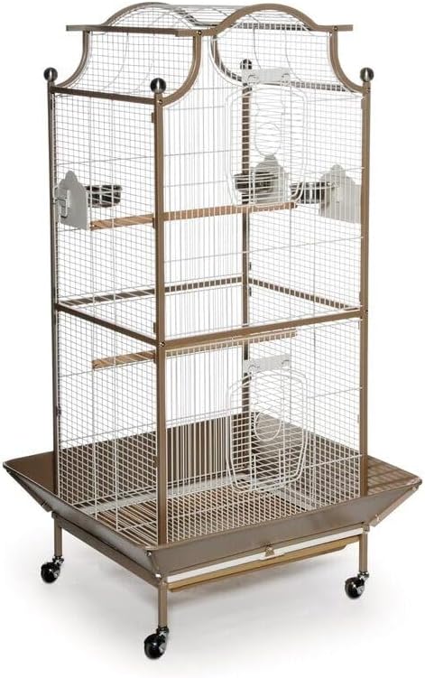 HomeStock Iron Bird Cage - Vintage Style, Durable Metal, Easy Clean Tray Coco
