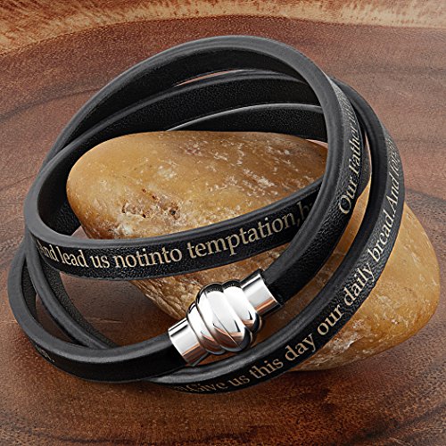 Lord's Prayer Leather Wrap Bracelet4