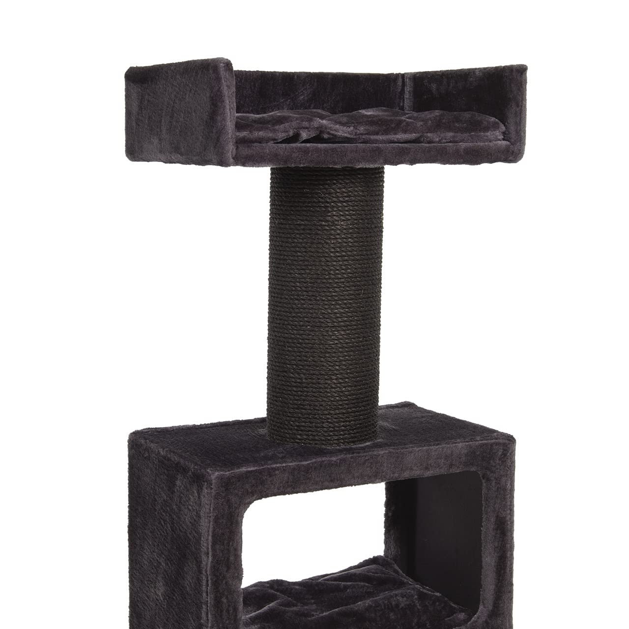 CanadianCat Company | Kratzbaum stabil 106 cm für große Katzen | Premium Qualität | 20 cm Sisalstämme mit 8 mm dickem Sisalseil | 600g Plüsch | Kratzbaum für schwere Main Coon