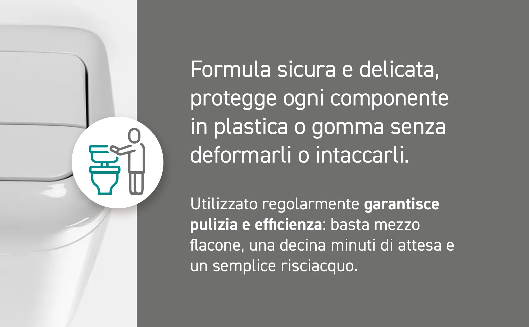 Disincrostante Anticalcare per Cassetta WC CalcOut, Effetto Rapido, Sicuro per Plastiche e Gomme, Trattamento Economico, Made in Italy, 1L (2)
