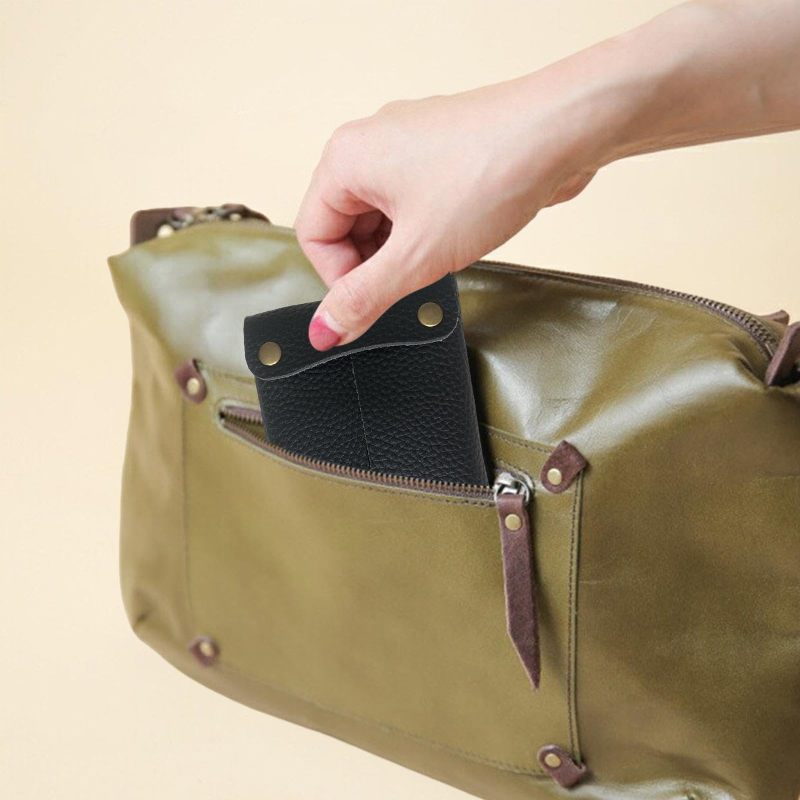 Porte-mouchoirs De Poche En Cuir PU Violet - Pochette élégante Pour Voyage Et Quotidien
