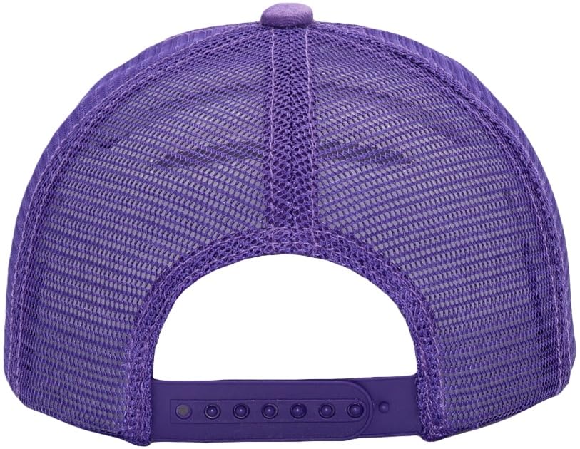 Image of Washed Cotton Trucker Hat, Soft Mesh Baseball Cap with Adjustable Snapback