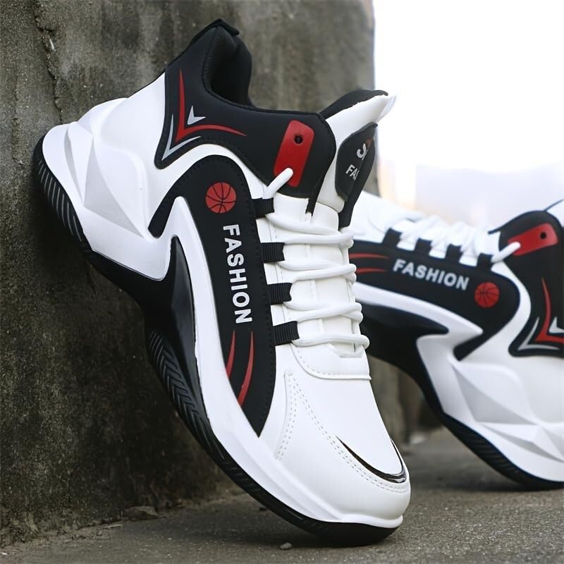 Zapatillas de Baloncesto de caña Alta for Hombre, Transpirables, Antideslizantes, Resistentes al Desgaste y con absorción de Impactos, for Deportes al Aire Libre.