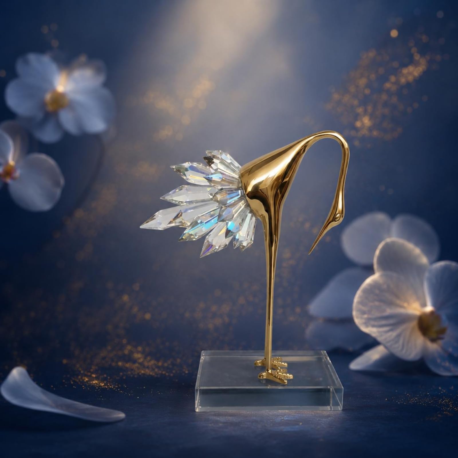 Statuetta Femminile Minimalista, Figura Di Ballerina In Ottone Con Entrambe Le Mani Sollevate