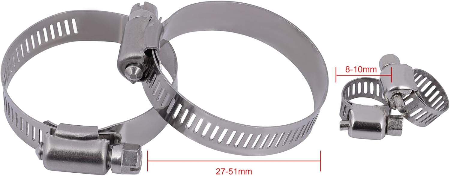 SCITOO fit 8MM-10MM,30MM-50MM Hose Clamp and fit 2806 Radiator Fit 2005-2010 for Honda for Odyssey 3.5L