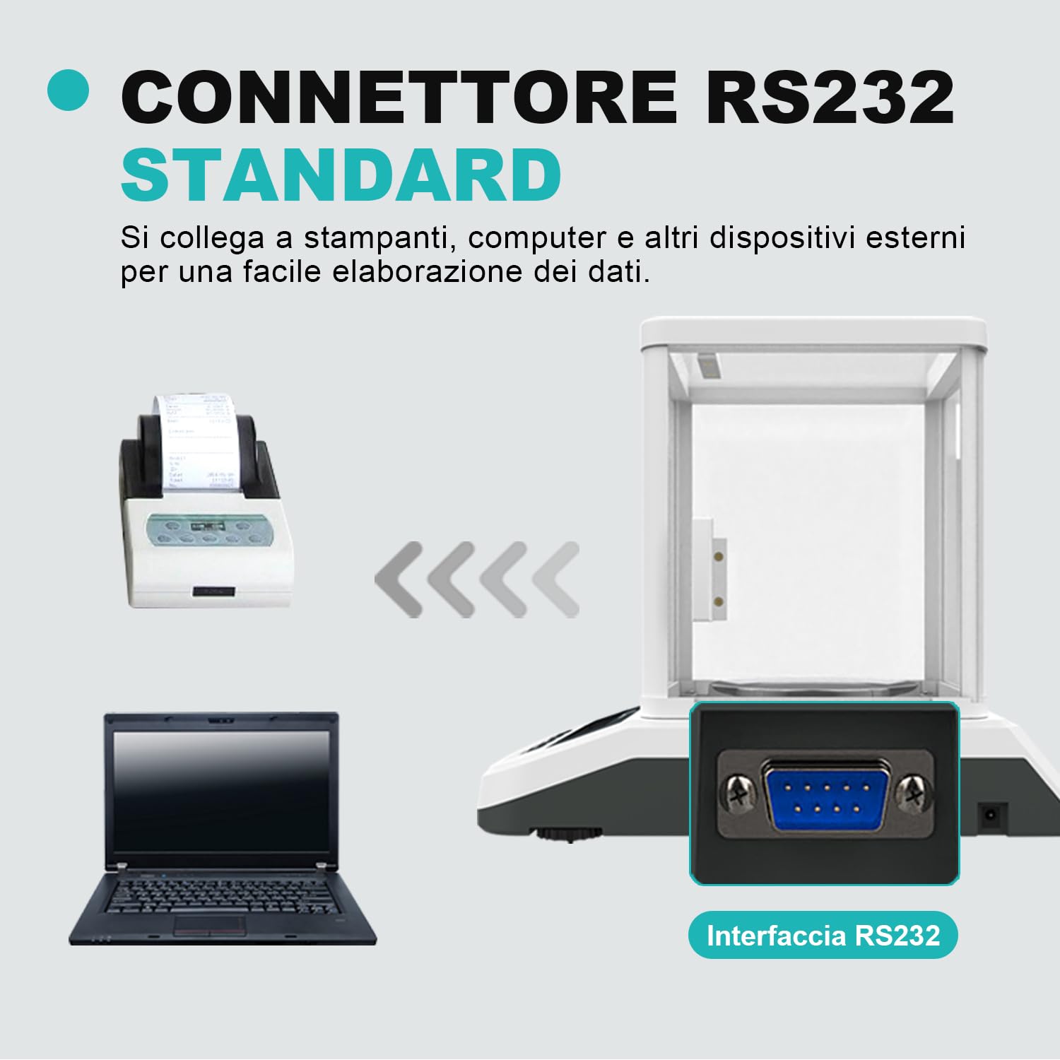 JOANLAB Bilancia Analitica a Doppio Display 200g x 0,001g, Bilancia di Laboratorio Alta Precisione con Calibrazione Esterna, LCD Retroilluminato per Laboratorio, Gioielleria & Farmacia(200g x 0,001g)