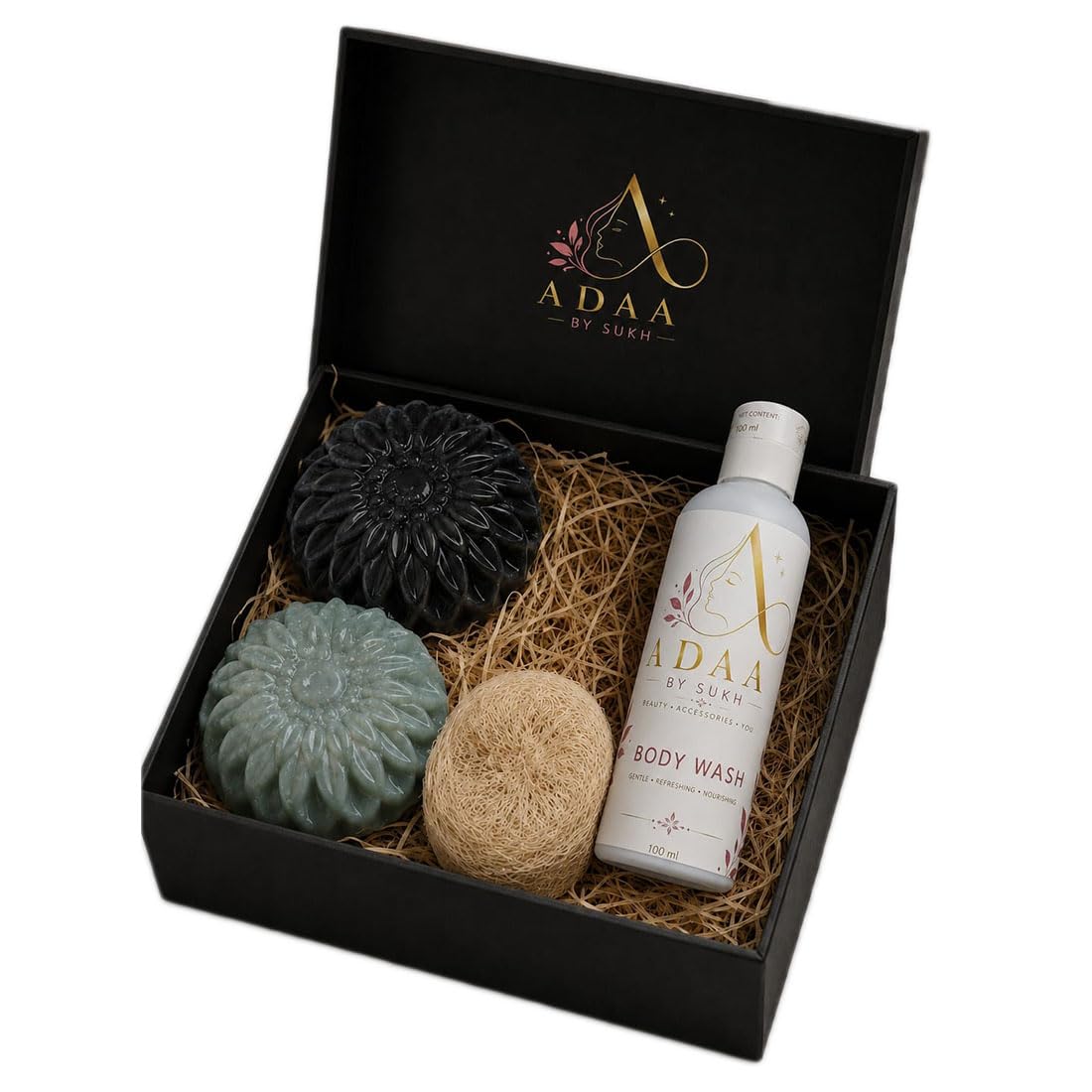 Bath Gift Set with Body Wash, Soaps & Loofah-image-3