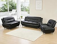 Vista 50 de Sofás de cuero para sala de estar, juego de sofá seccional, juego de 2 piezas de muebles para sala de estar, juego de sofá y sofá biplaza