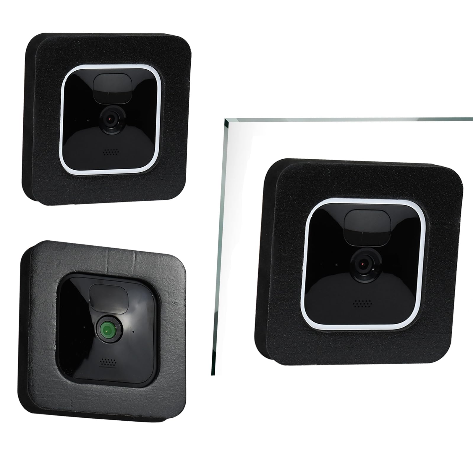 TEKCMA Window Mount Compatible with Blink Indoor Blink Outdoor (3rd Gen), Blink Outdoor 4 Camera (4th Gen), 2 Pack Camera Wall Mount for Single Glass Windows/Doors, No Run Wiring Outdoor, Black