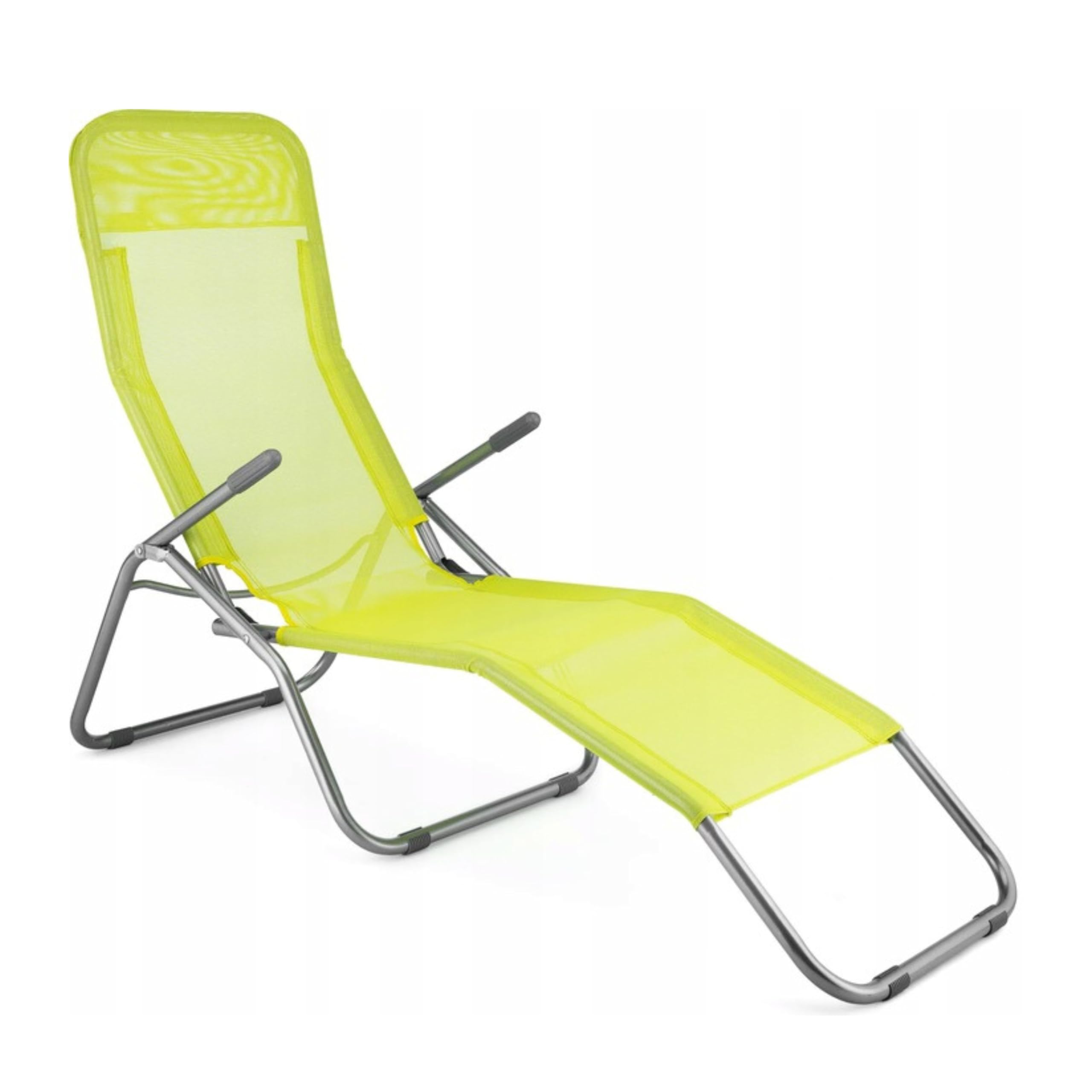 Liegestuhl Klappbar, Sonnenliege, Schwerkraft Gartenliege, Strandliege Klappbar Leicht, Gartensessel, Relaxliege, Relaxsessel Garten, Klappliege bis 130 kg (Lindgrün)