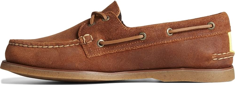 Sperry Men's Gold A/O 2-Eye Boat Shoe, TAN Suede, 8