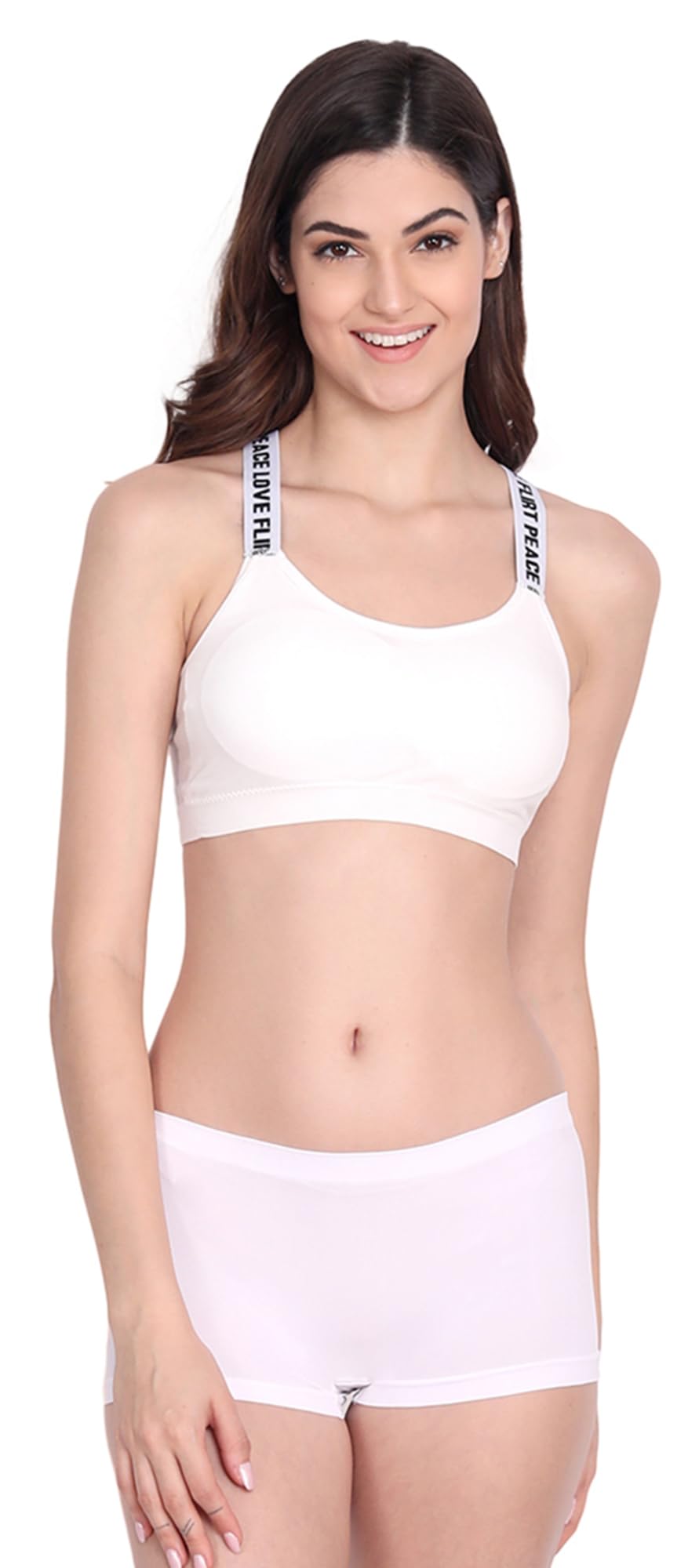 Women Sports Bra and Boy Shorts Set Seamless Activewear Underwear Set Casual Cotton Blend Lounge Bralette and Training Shorts Two Piece Set Comfortable-ED001-image-40