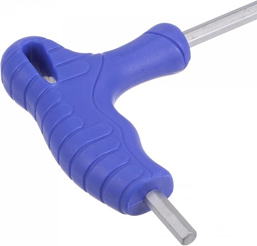 Miniatura 5 de uxcell Llave inglesa con mango en T de llave hexagonal de extremo de bola de 0.157 in, acero métrico CR-V