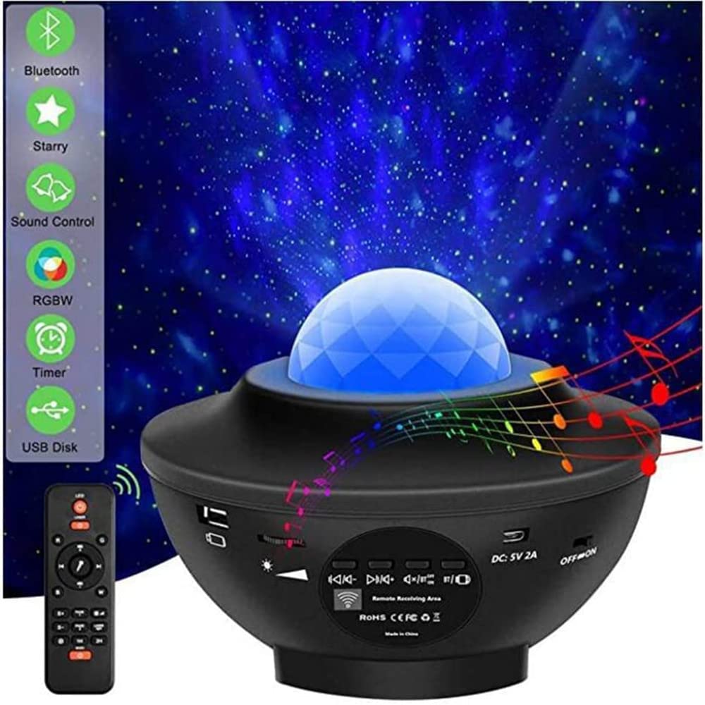 Night Light Baby Star Projector, 10 Color Bluetooth night Lamp with Timer Remote and Chargeable, Dimmable Combinations Romantic Starry Sky Best Gift for Kids Festival Bedroom Living Room