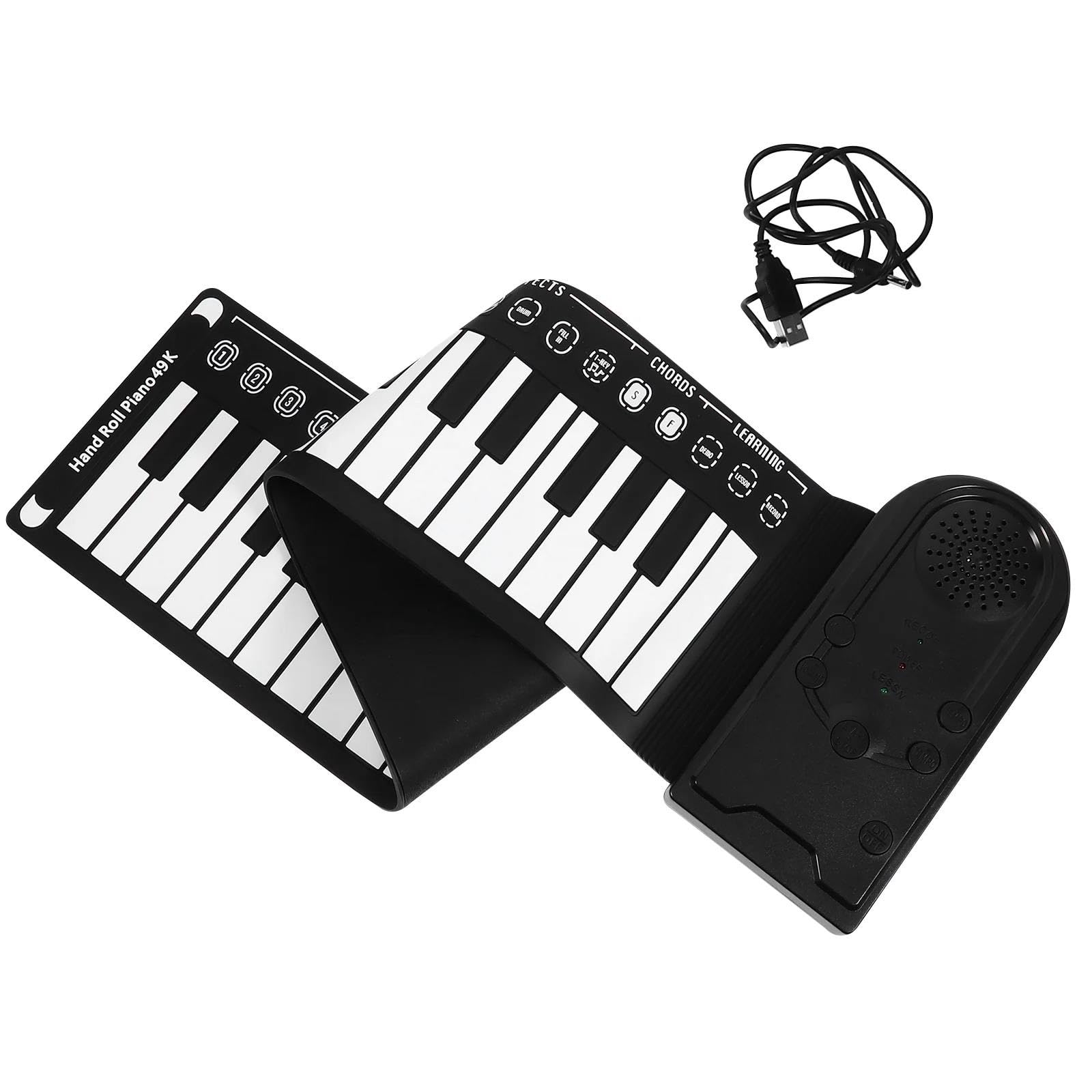 Elektroniczny Instrument Fortepianowy Profesjonalne Pianino Składane 49 Klawiszy Z Wyjściem Elektronicznym I Cyfrowym Padem Dla Początkujących I Dorosłych