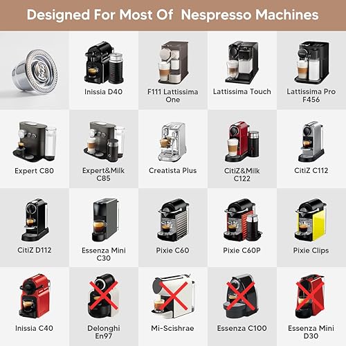 Miniatura 2 de Cápsulas reutilizables Nespresso de acero inoxidable aptas para Nes presso OriginalLine, cápsulas de filtro de café expreso recargables de metal