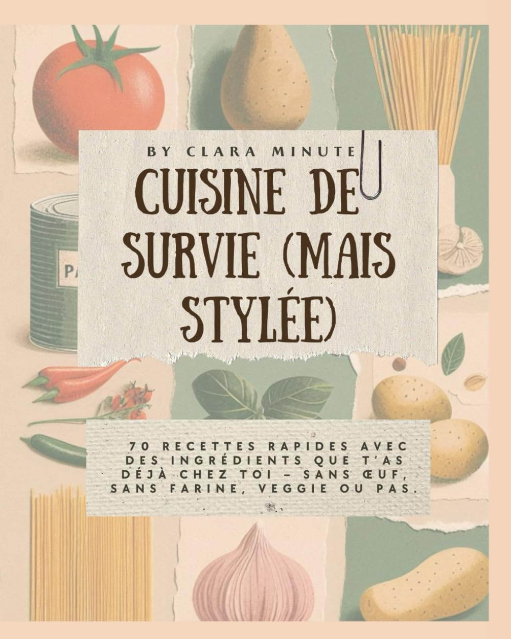 Cuisine de survie (mais stylée): 70 recettes rapides avec des ingrédients que t’as déjà chez toi - sans œuf, sans farine, veggie ou pas -