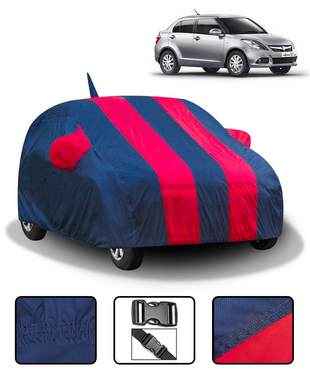 Spaiko Red & Blue Car Body Cover for Maruti Dzire (2012-2017)