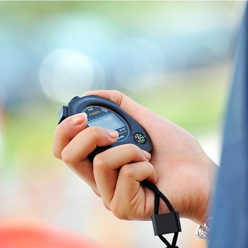 Miniatura 6 de Alipis Multi-Function Match Timer Stopwatch Electronic Sports Training Timer Lightweight Portable for Referees and Sports Events Black