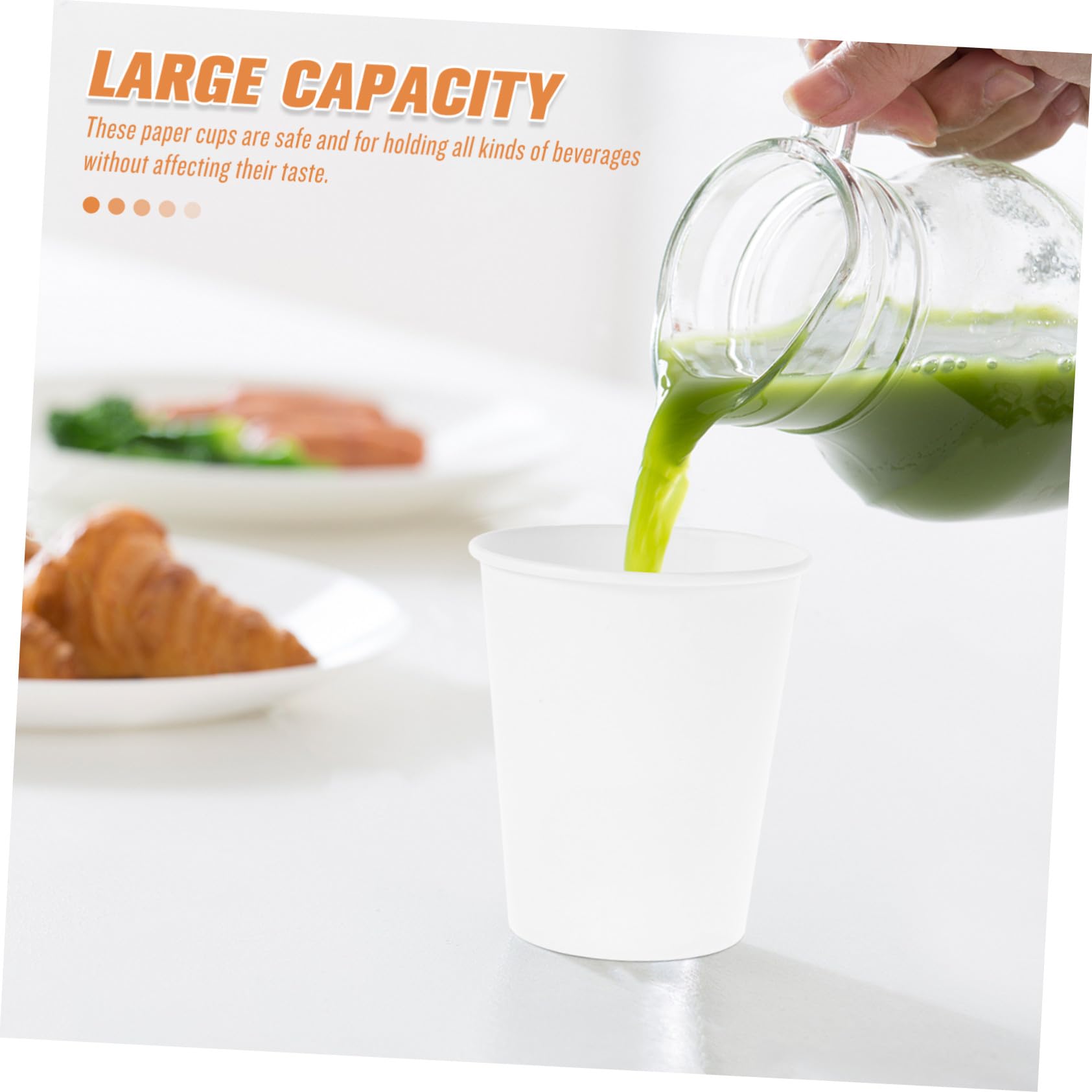 100 Pièces Gobelets Papier Épais pour Boissons Chaudes et Froides Multi-usages Résistants et pour Café Espresso et Dégustation Usage Professionnel et Domestique